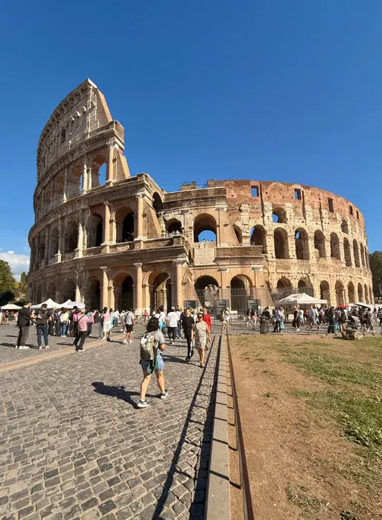 The Colosseum in Rome during golden hour