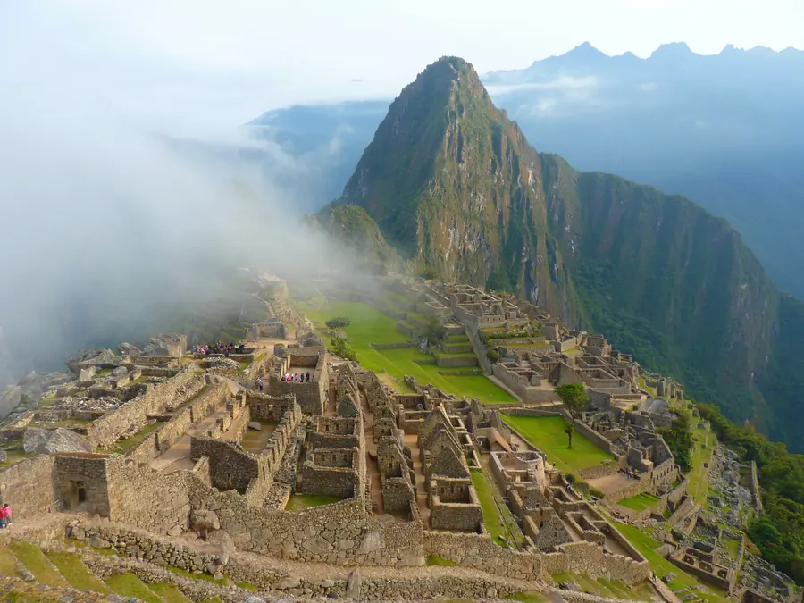 Machu Picchu archaeological site in the Andes of Peru